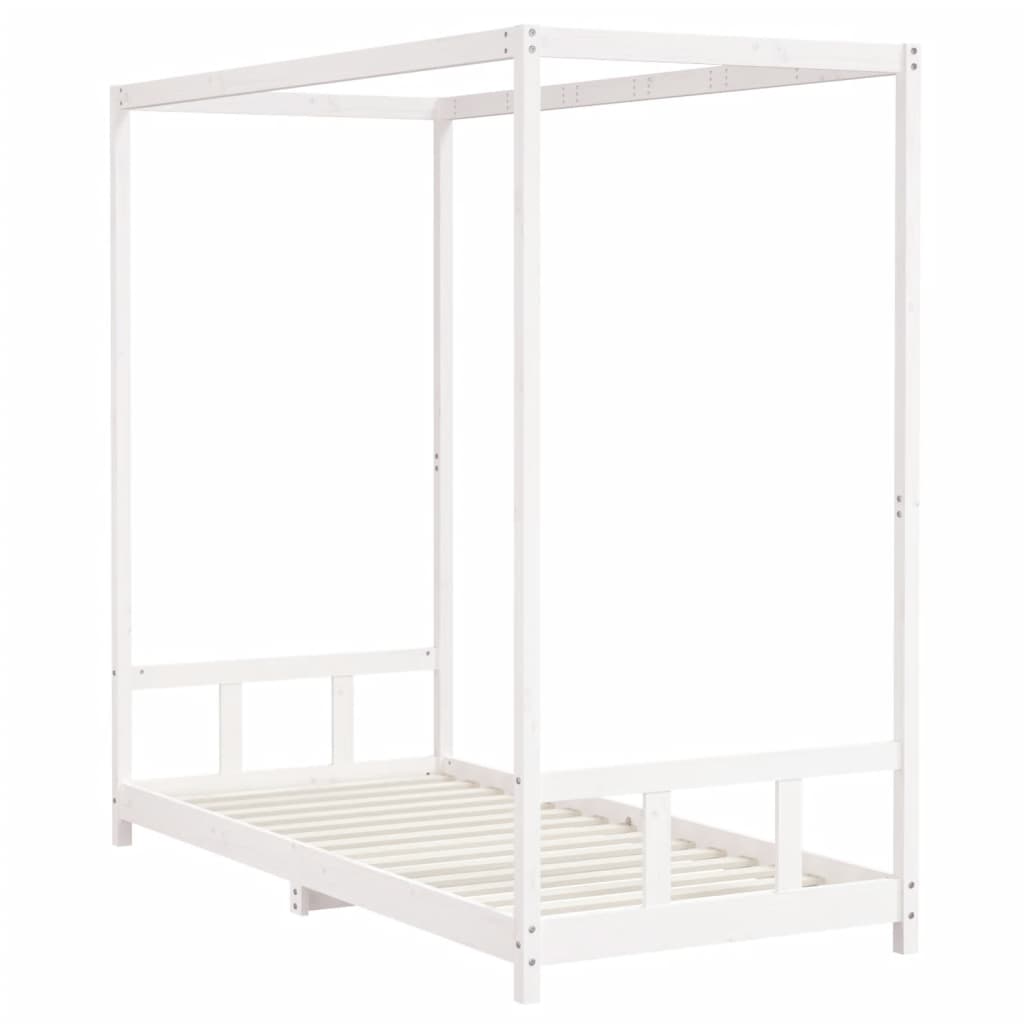 vidaXL Kids Bed Frame White 90x200 cm Solid Wood Pine