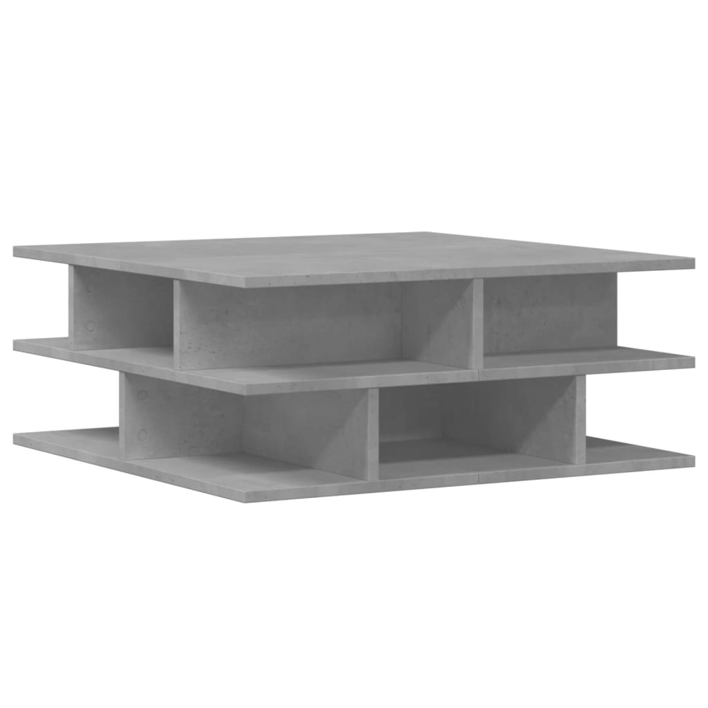 vidaXL Coffee Table Concrete Grey 70x70x29 cm Engineered Wood