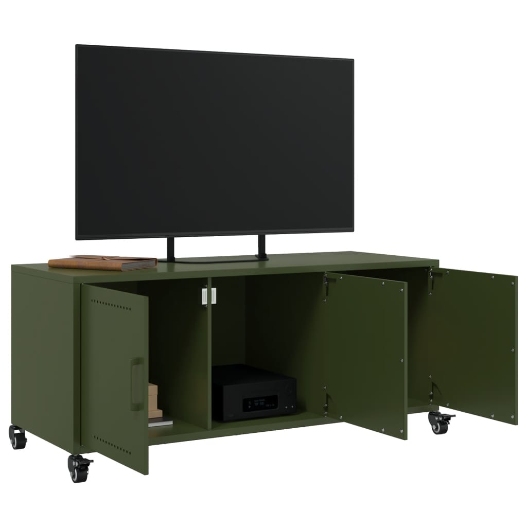 vidaXL TV Cabinet Olive Green 100.5x39x43.5 cm Steel