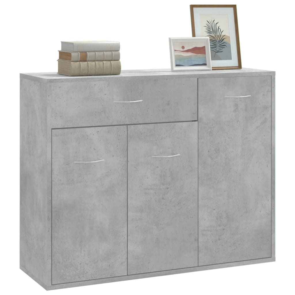 vidaXL Sideboard Concrete Grey 88x30x70 cm Engineered Wood