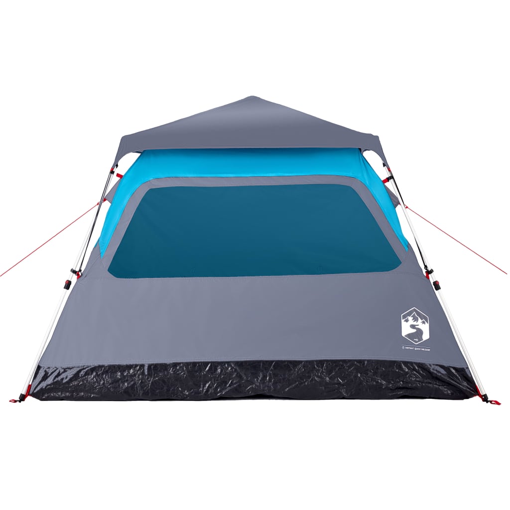 vidaXL Camping Tent Dome 4-Person Blue Quick Release