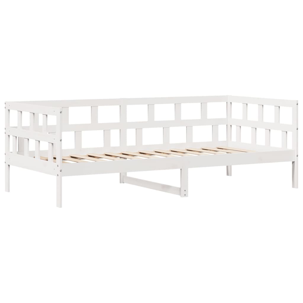 vidaXL Daybed with Drawers without Mattress White 90x200 cm Solid Wood