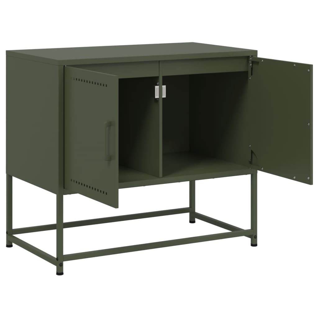 vidaXL TV Cabinet Olive Green 68.5x39x60.5 cm Steel