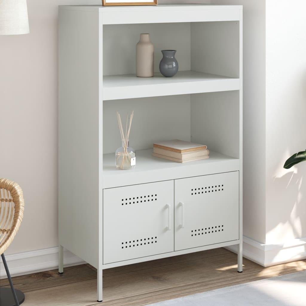 vidaXL Highboard White 68x39x113 cm Steel