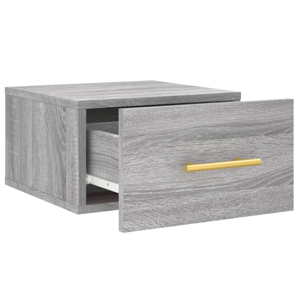 vidaXL Wall-mounted Bedside Cabinets 2 pcs Grey Sonoma 35x35x20 cm