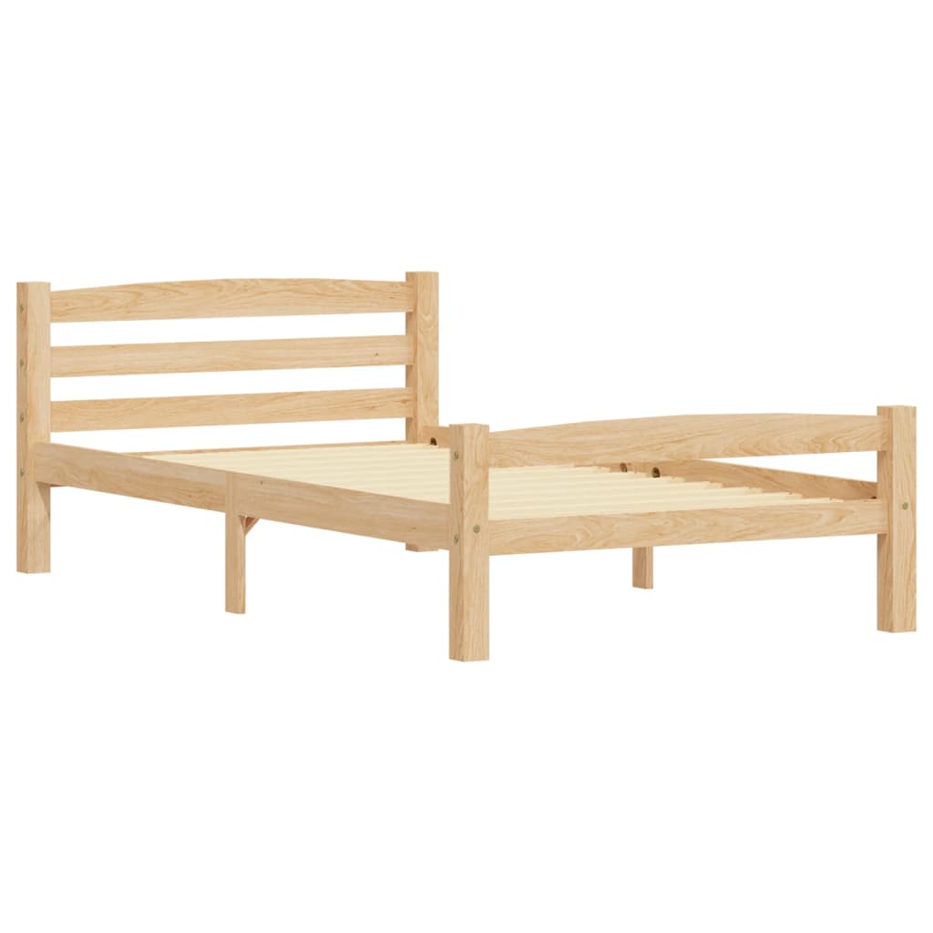 vidaXL Bed Frame without Mattress Solid Pinewood 90x200 cm