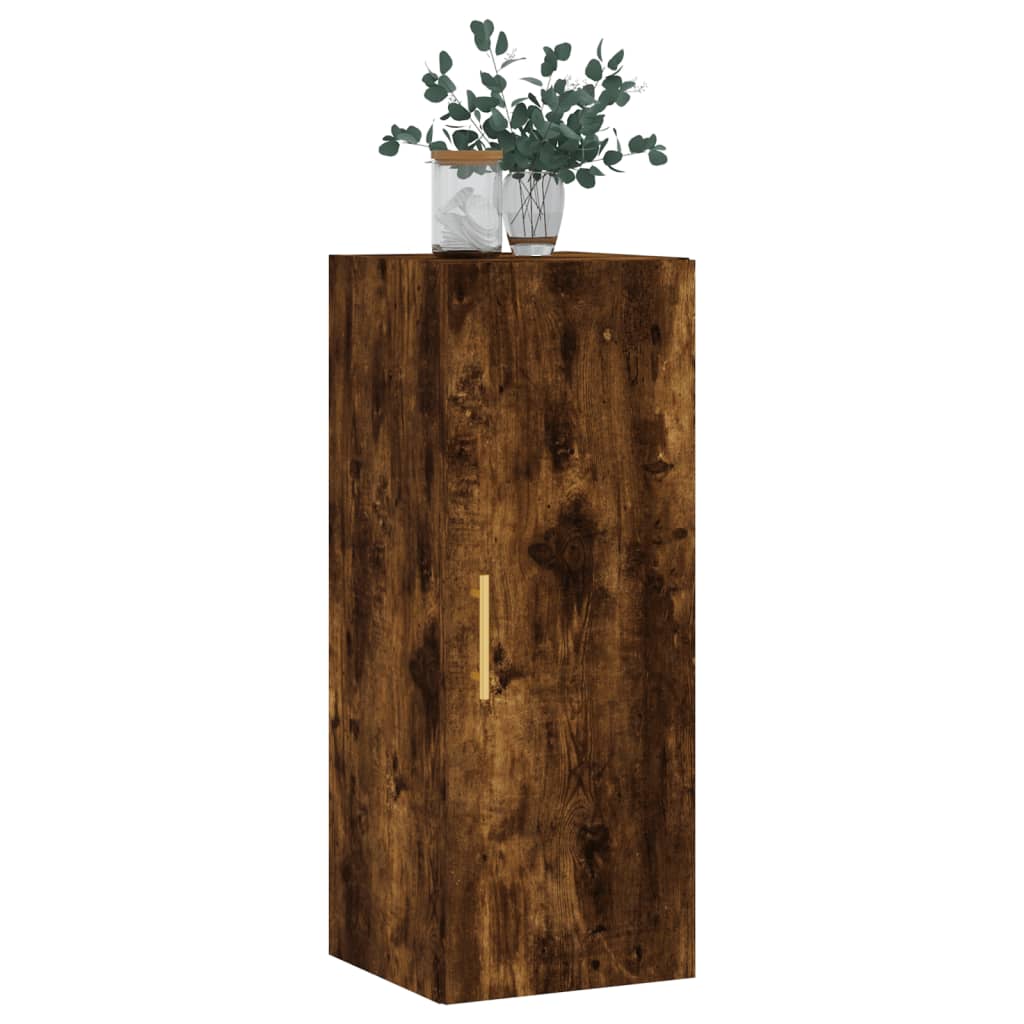 vidaXL Wall Mounted Cabinet Smoked Oak 34.5x34x90 cm