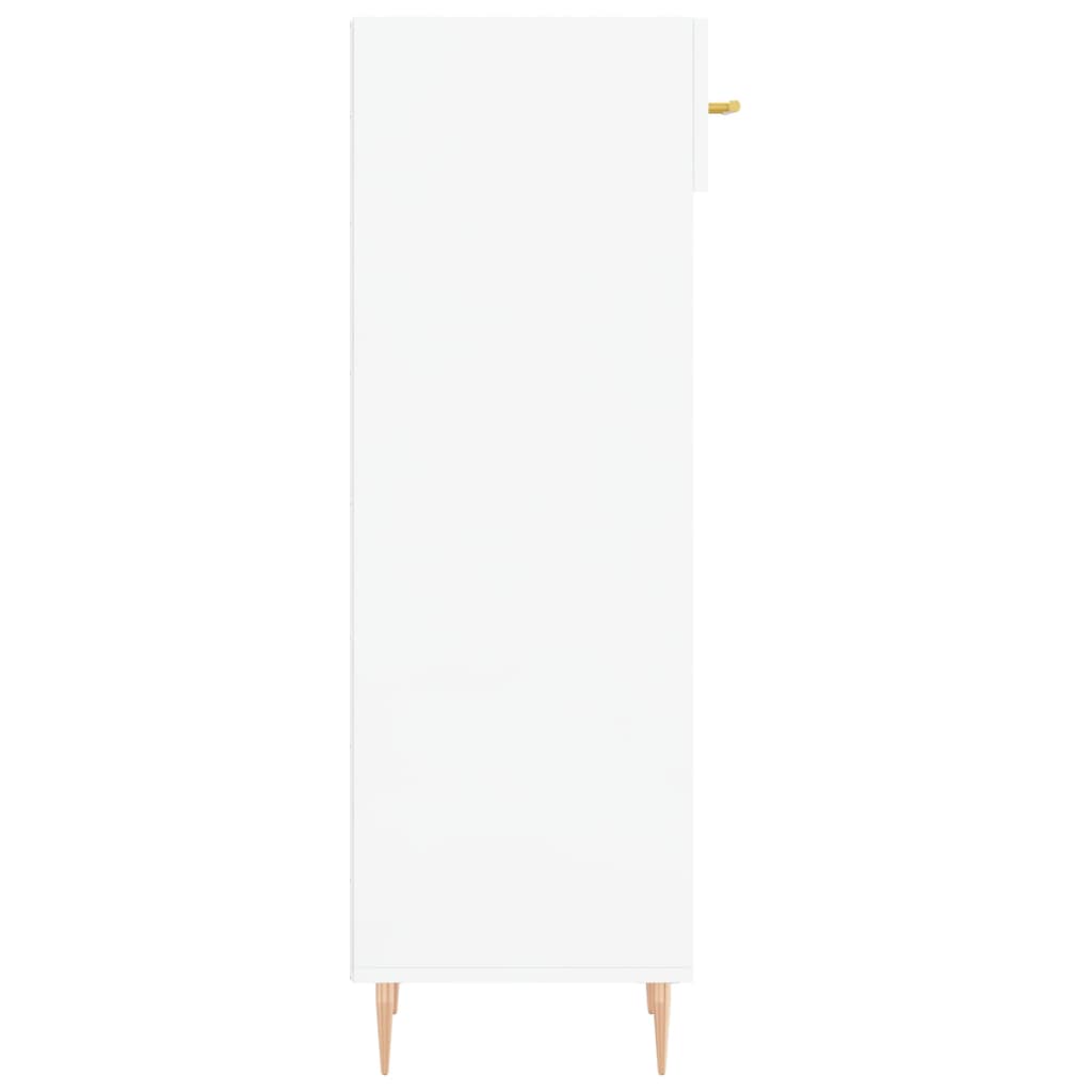 vidaXL Shoe Cabinet High Gloss White 30x35x105 cm Engineered Wood