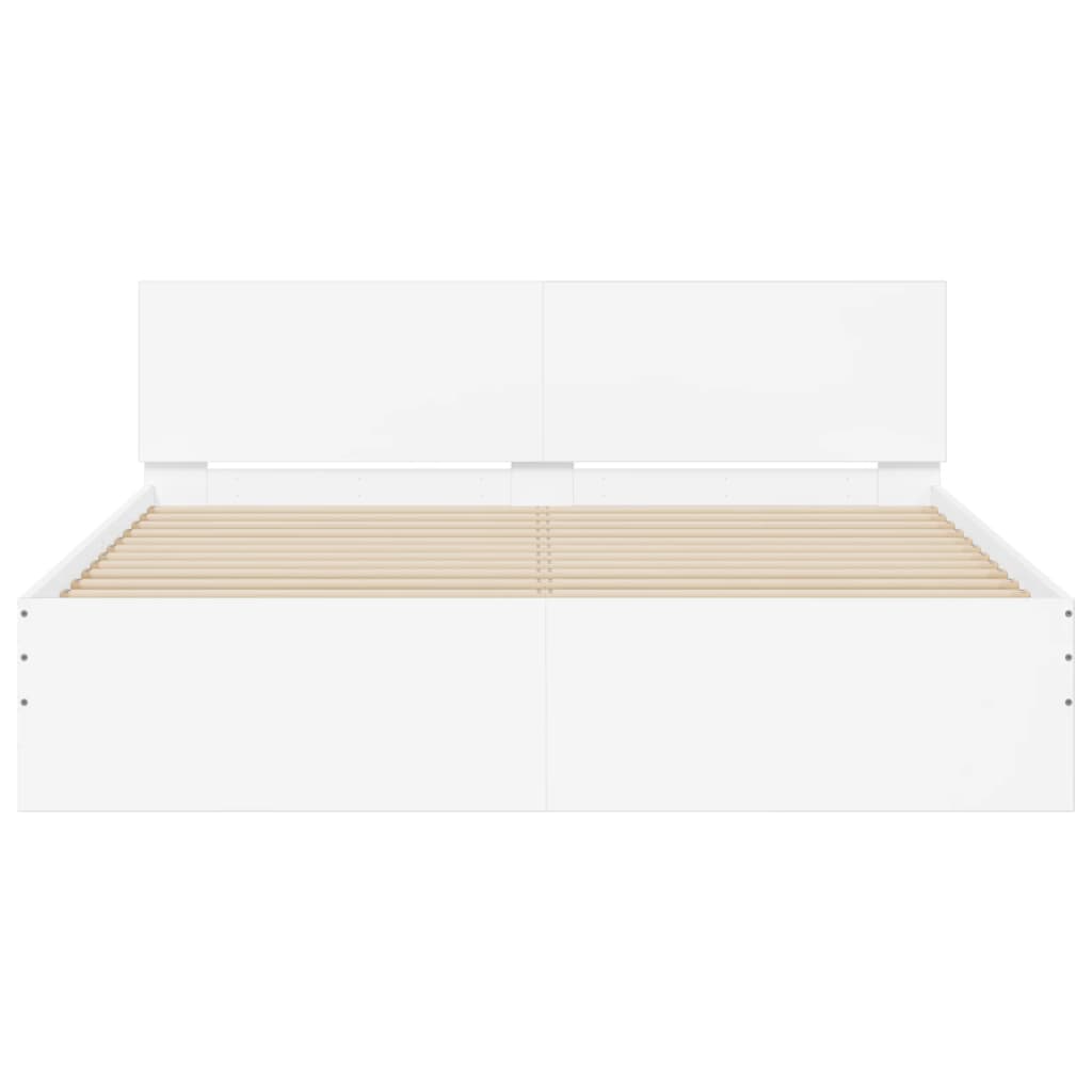 vidaXL Bed Frame without Mattress White 140x190 cm