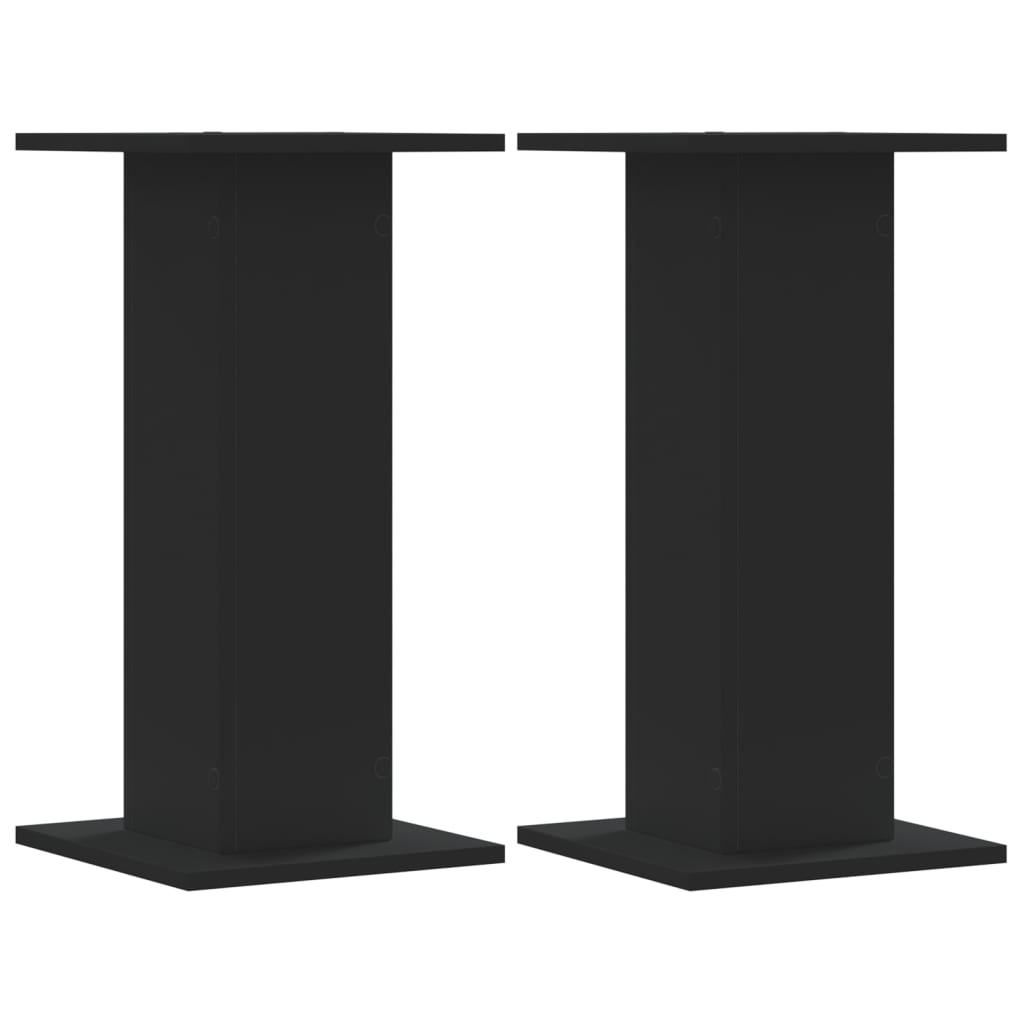 vidaXL Speaker Stands 2 pcs Black 30x30x60 cm Engineered Wood