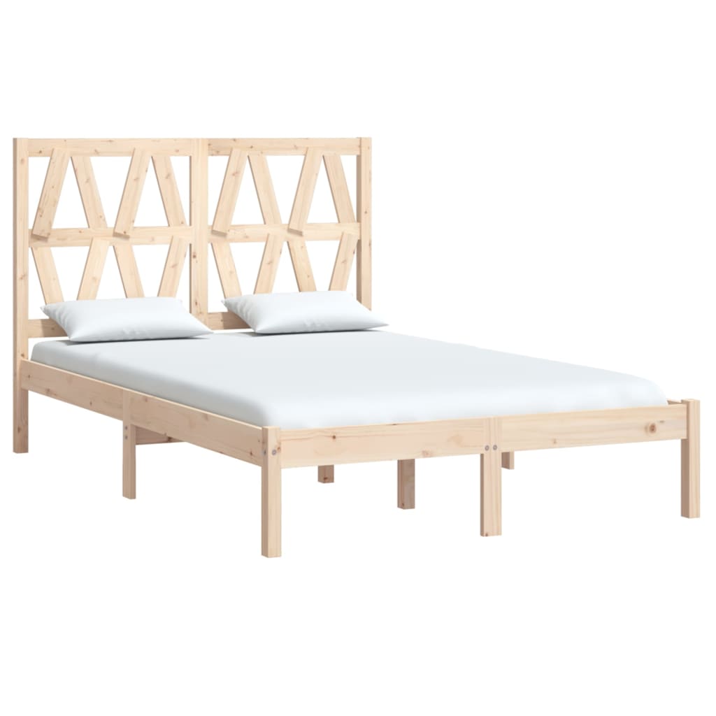 vidaXL Bed Frame without Mattress Solid Wood Small Double