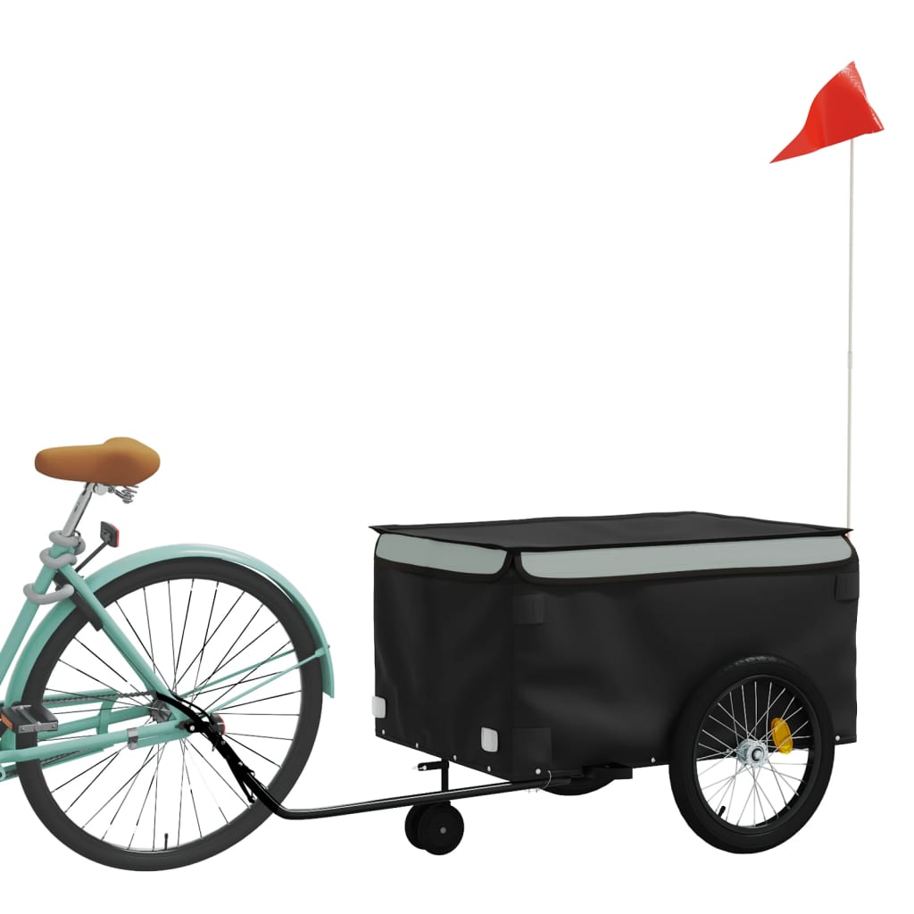 vidaXL Bike Trailer Black and Grey 45 kg Iron