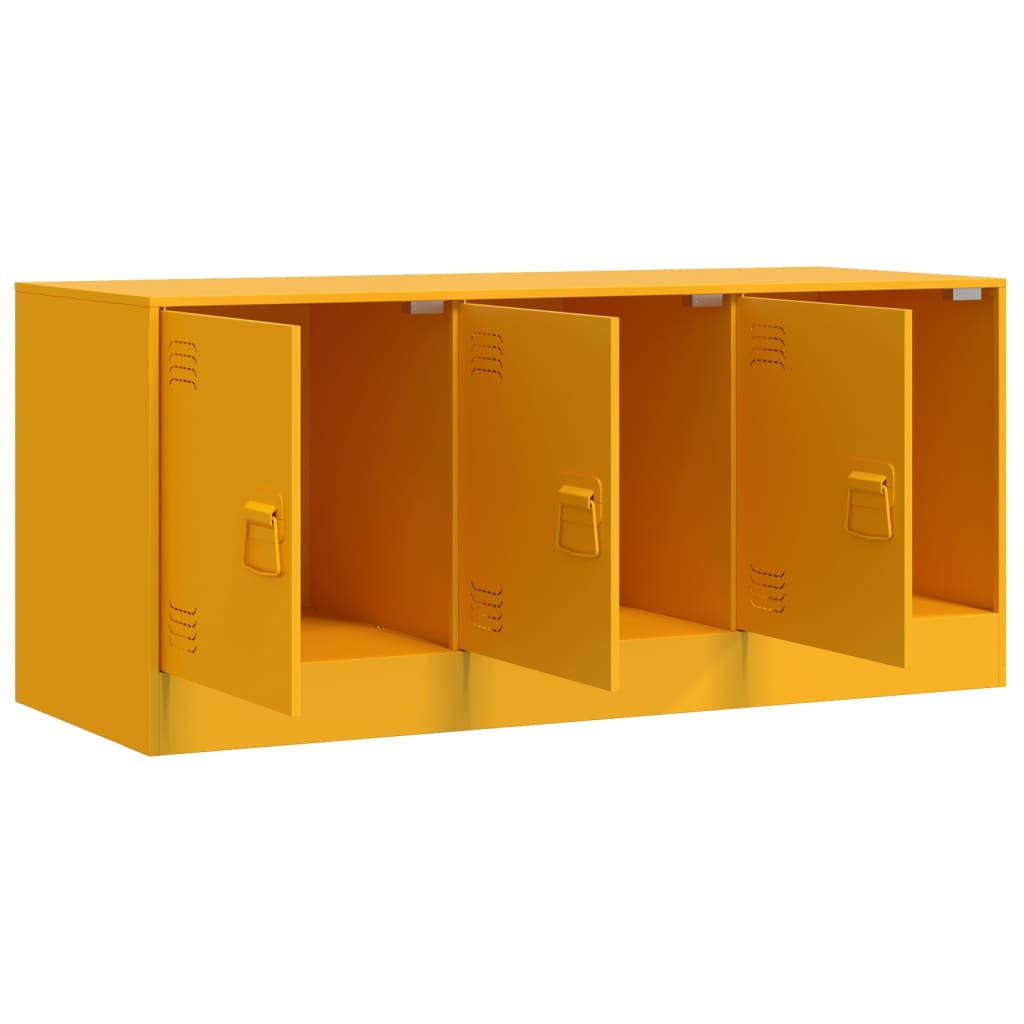 vidaXL TV Cabinet Mustard Yellow 99x39x44 cm Steel