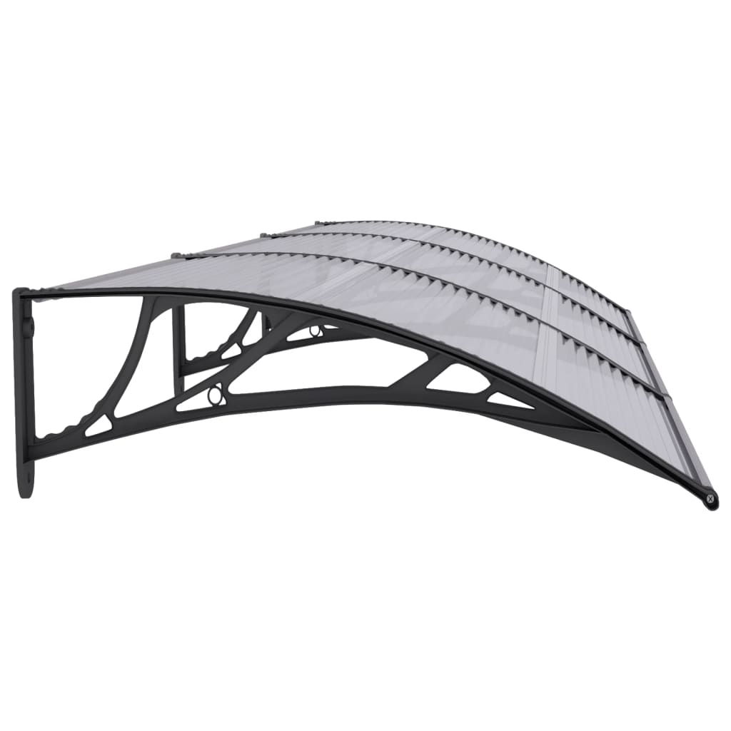 vidaXL Door Canopy Black and Transparent 300x80 cm Polycarbonate