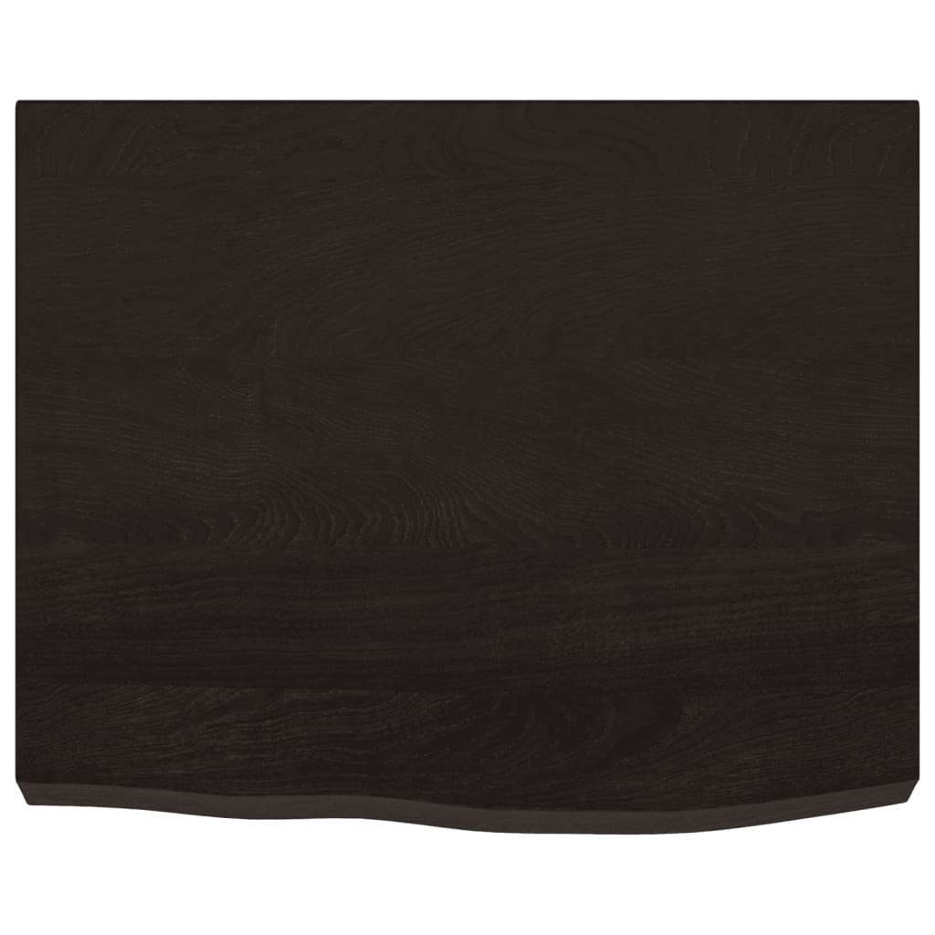 vidaXL Table Top Dark Brown 60x50x(2-6) cm Treated Solid Wood Oak