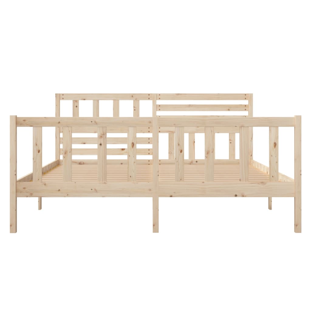 vidaXL Bed Frame without Mattress Solid Wood 120x200 cm (810077+814134)