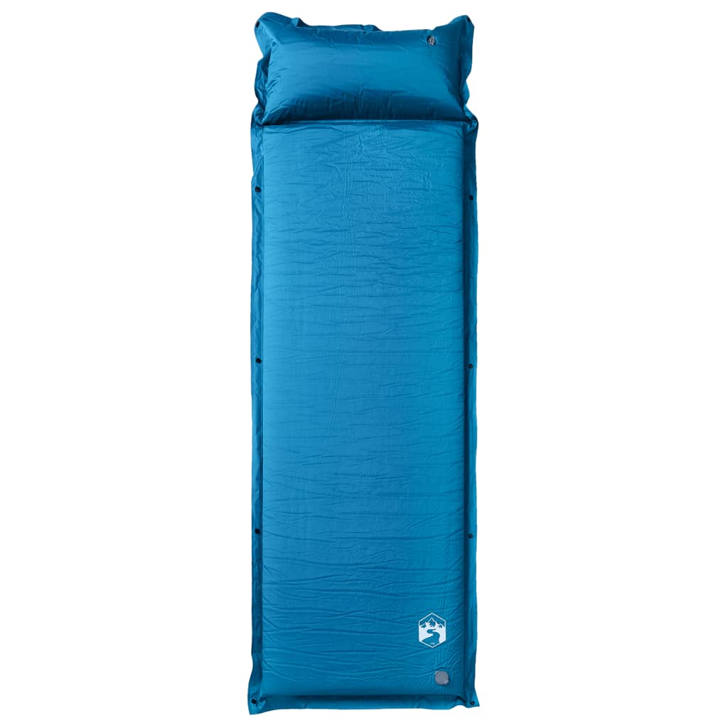 vidaXL Self Inflating Camping Mattress with Pillow 1-Person Turquoise