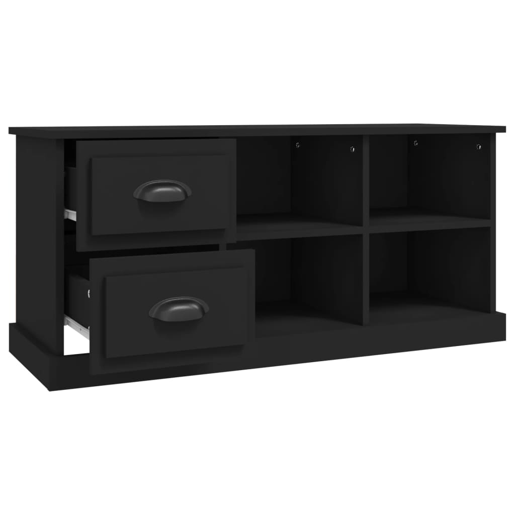 vidaXL TV Cabinet Black 102x35.5x47.5 cm Engineered Wood