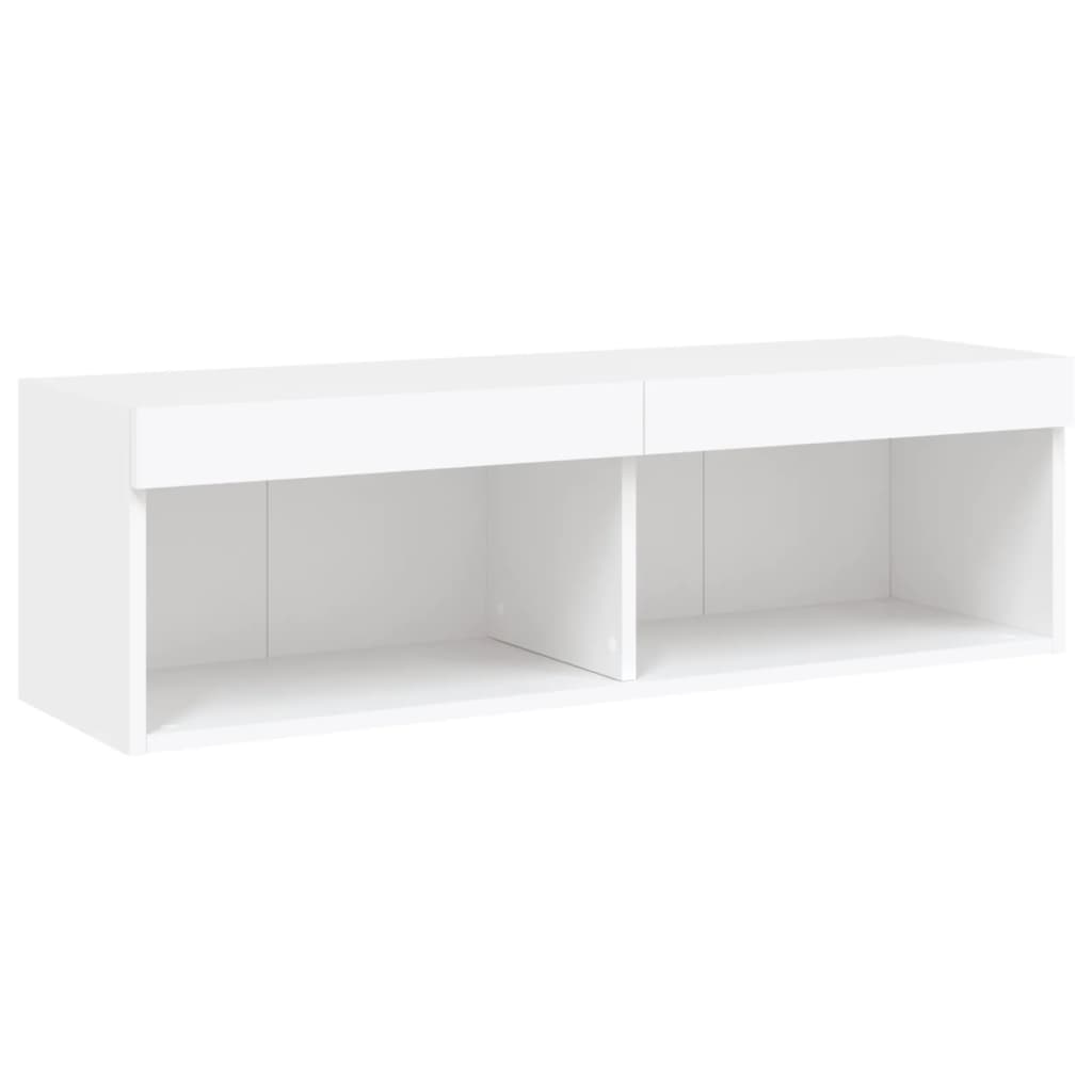 vidaXL TV Cabinet with LED Lights White 100x30x30 cm