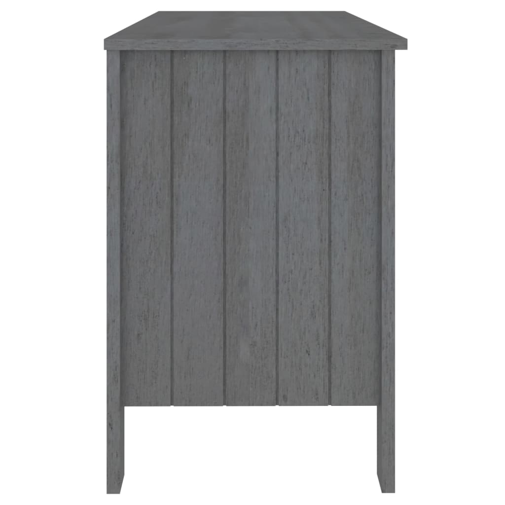 vidaXL Desk HAMAR Dark Grey 113x50x75 cm Solid Wood Pine