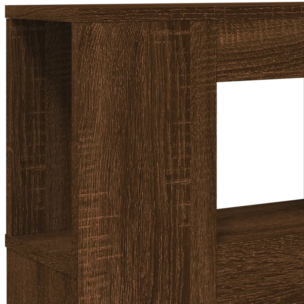 vidaXL LED Headboard Brown Oak 140x18.5x103.5 cm Engineered Wood