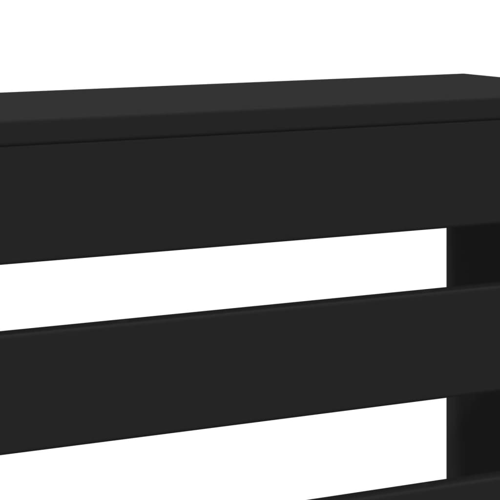 vidaXL Radiator Cover Black 78x20x82 cm Engineered Wood