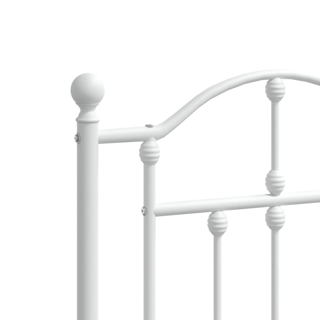 vidaXL Metal Headboard White 140 cm