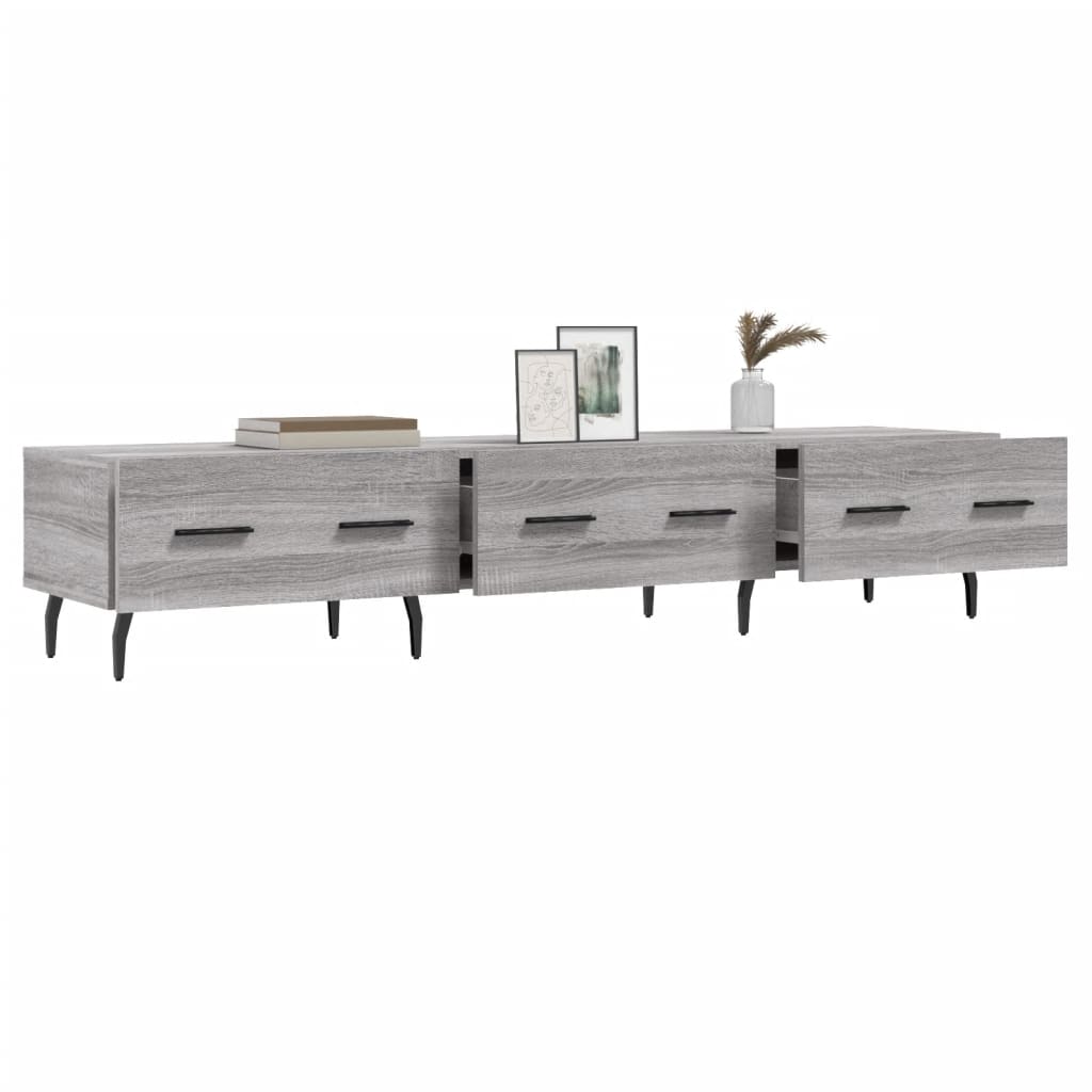 vidaXL TV Cabinet Grey Sonoma 150x36x30 cm Engineered Wood