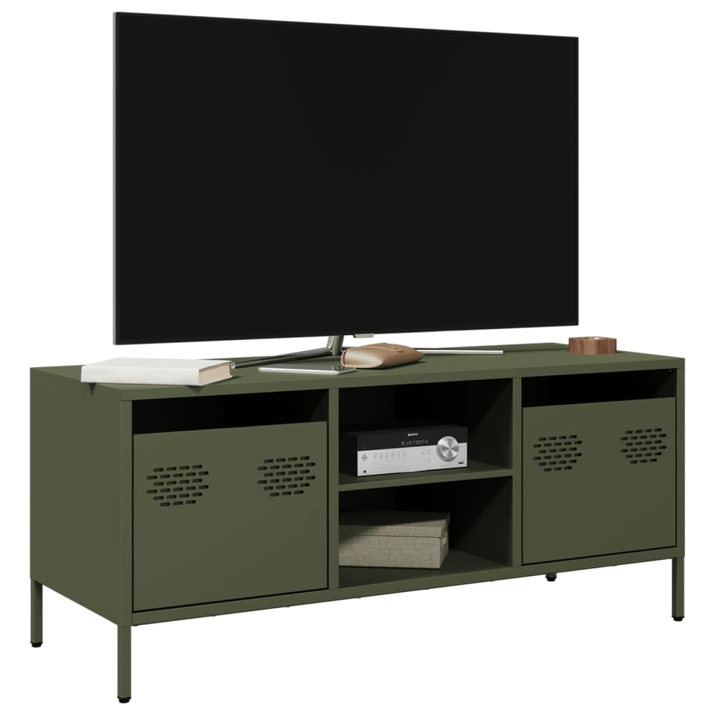 vidaXL TV Cabinet Olive Green 101.5x39x43.5 cm Cold-rolled Steel