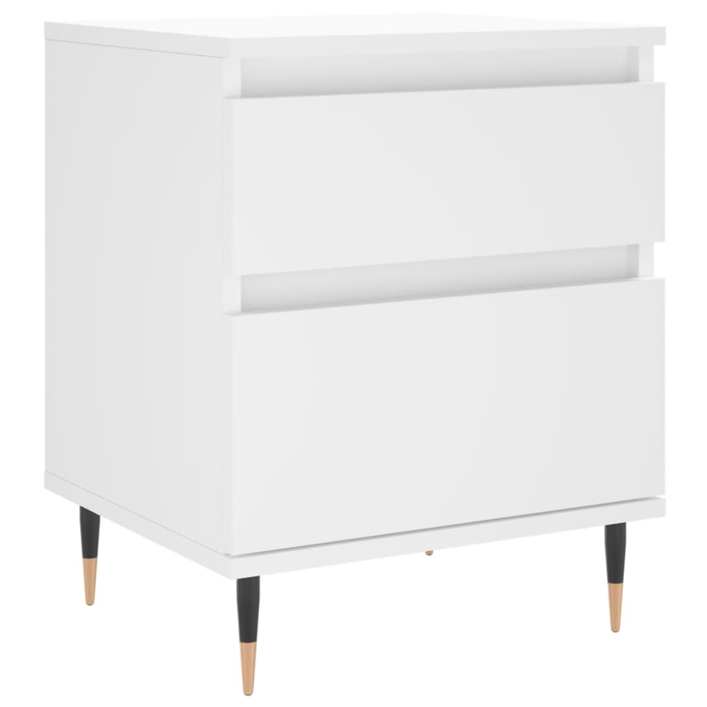 vidaXL Bedside Cabinets 2 pcs White 40x35x50 cm Engineered Wood
