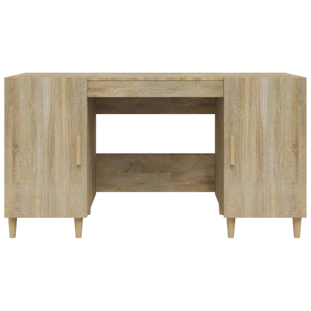 vidaXL Desk Sonoma Oak 140x50x75 cm Engineered Wood