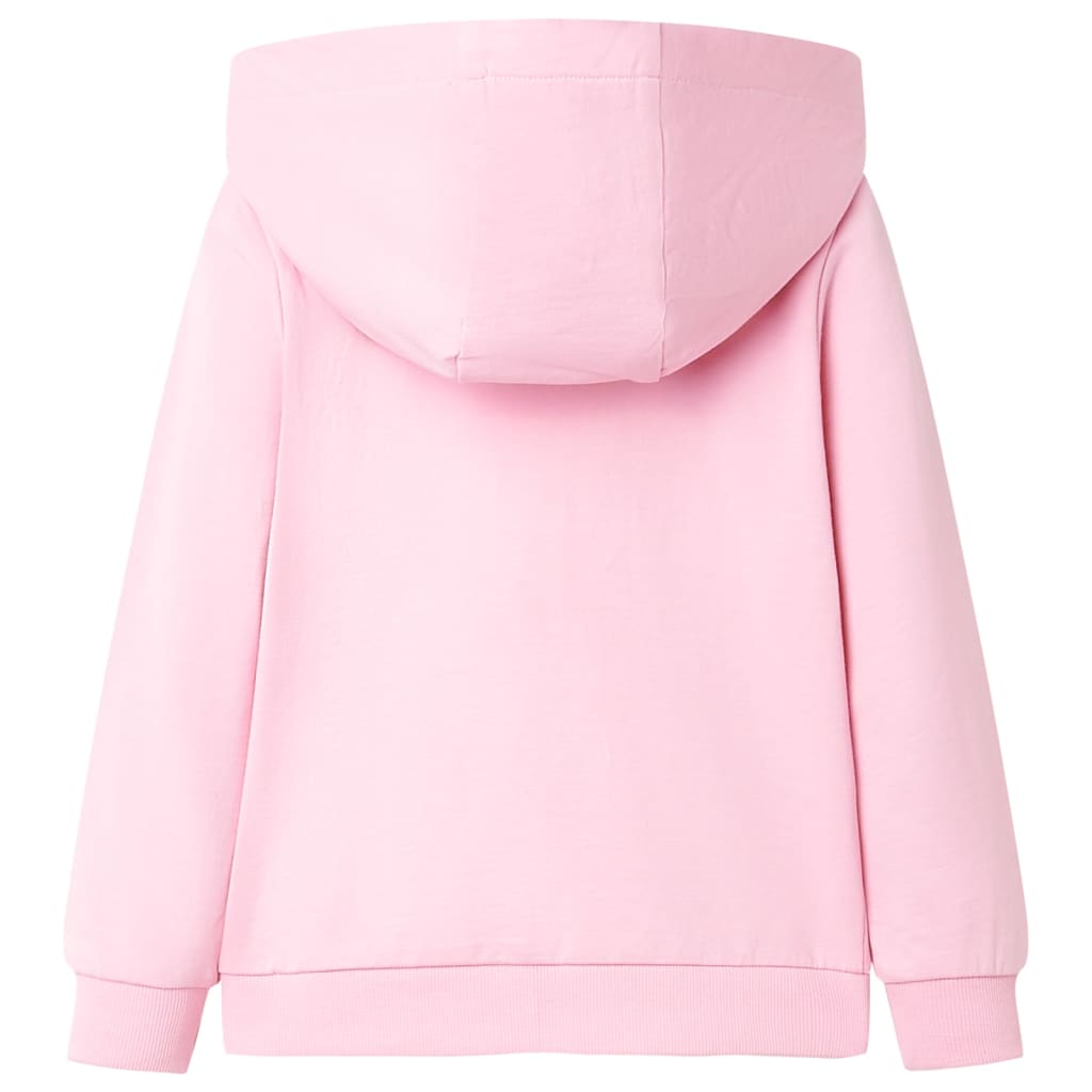 Kids' Hooded Sweatshirt with Zip Bright Pink 116