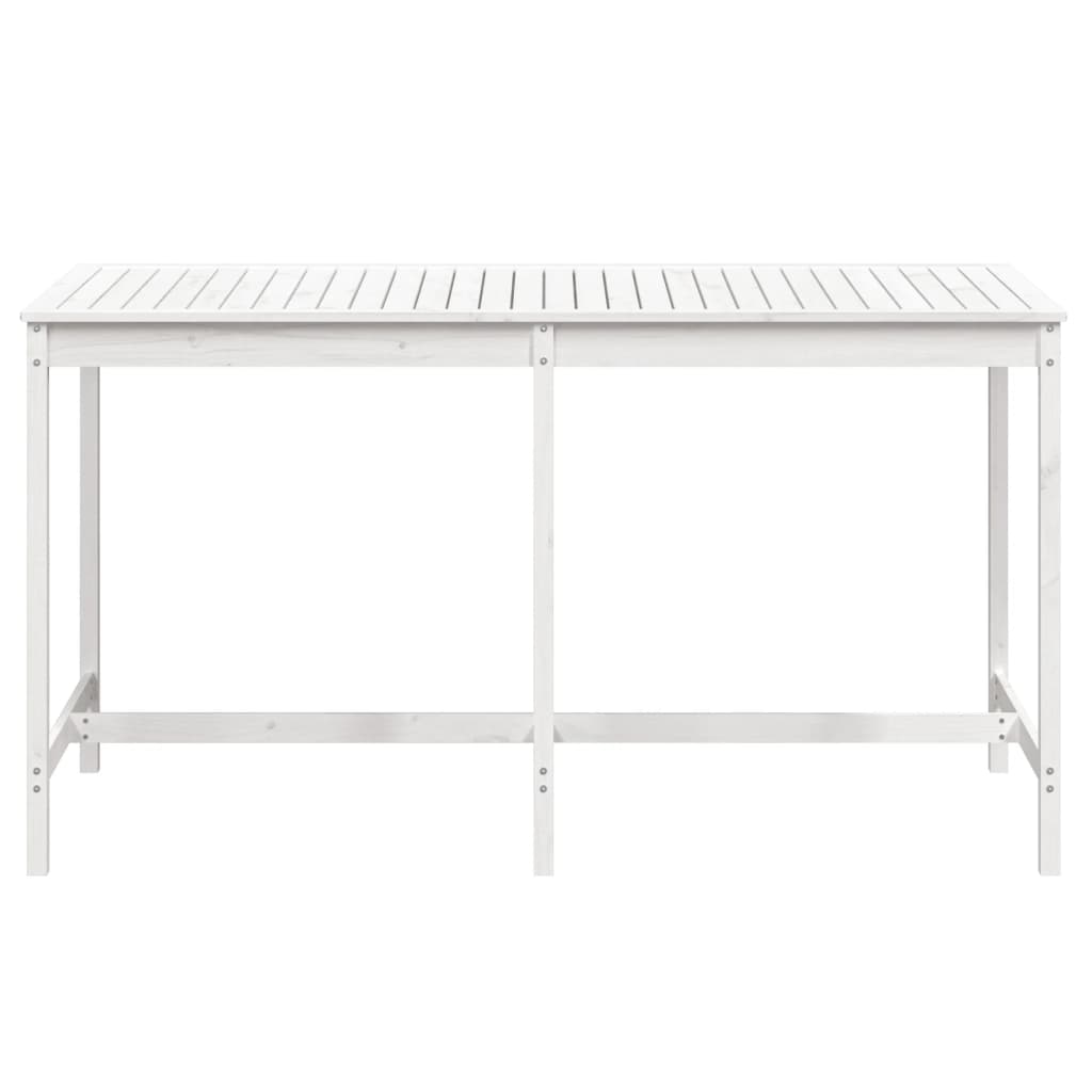 vidaXL Garden Table White 203.5x90x110 cm Solid Wood Pine