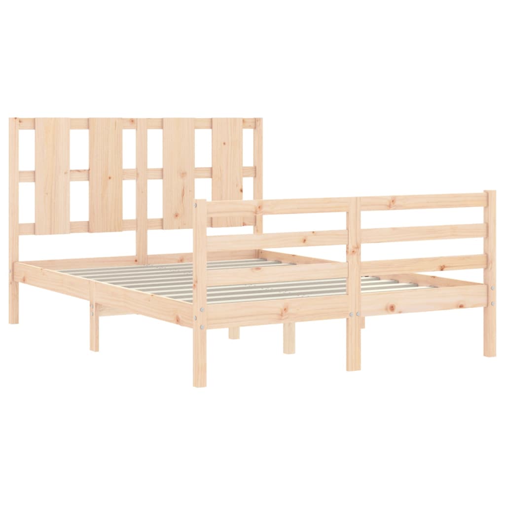 vidaXL Bed Frame without Mattress 140x200 cm Solid Wood