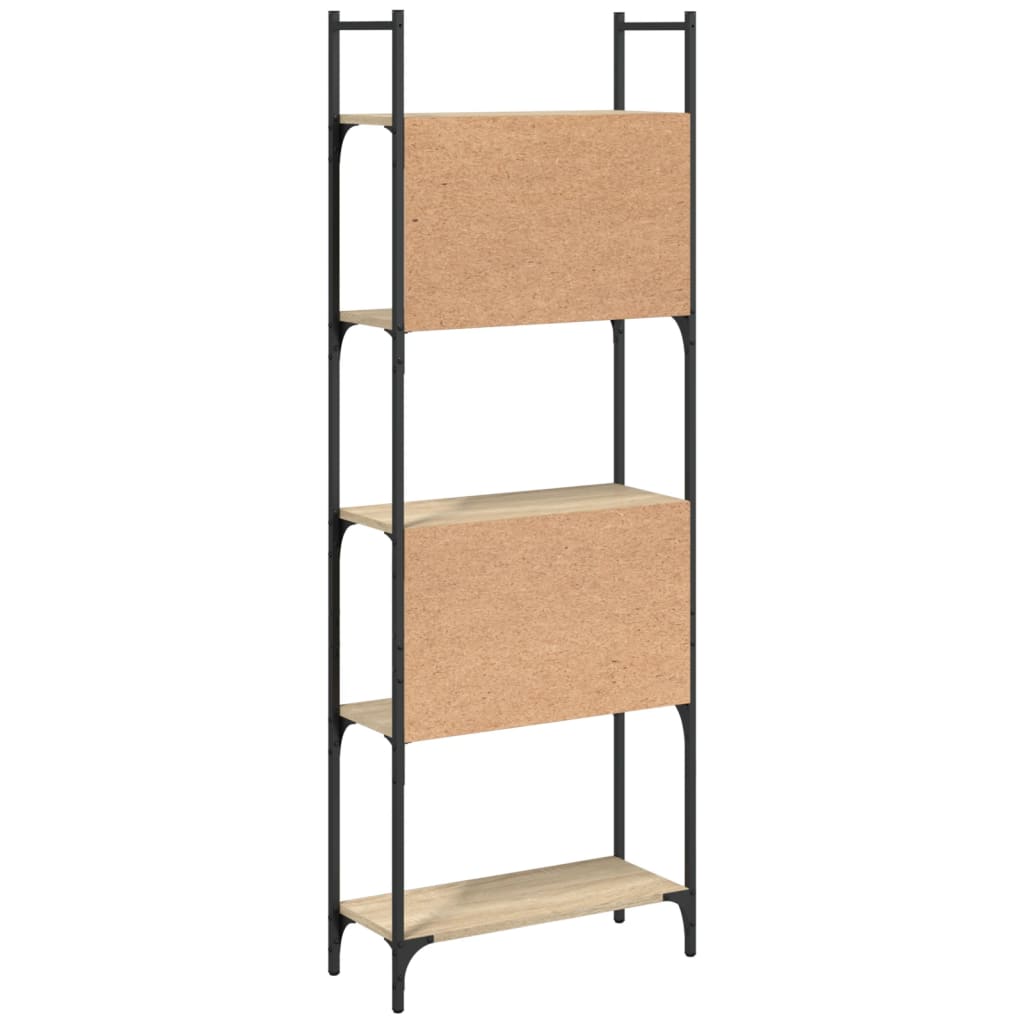 vidaXL Bookshelf 5-Tier Sonoma Oak 60.5x24x166.5 cm Engineered Wood