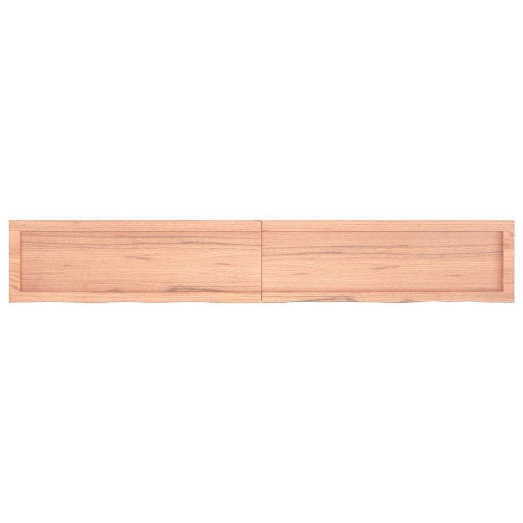 vidaXL Bathroom Countertop Light Brown 180x30x(2-4)cm Treated Solid Wood