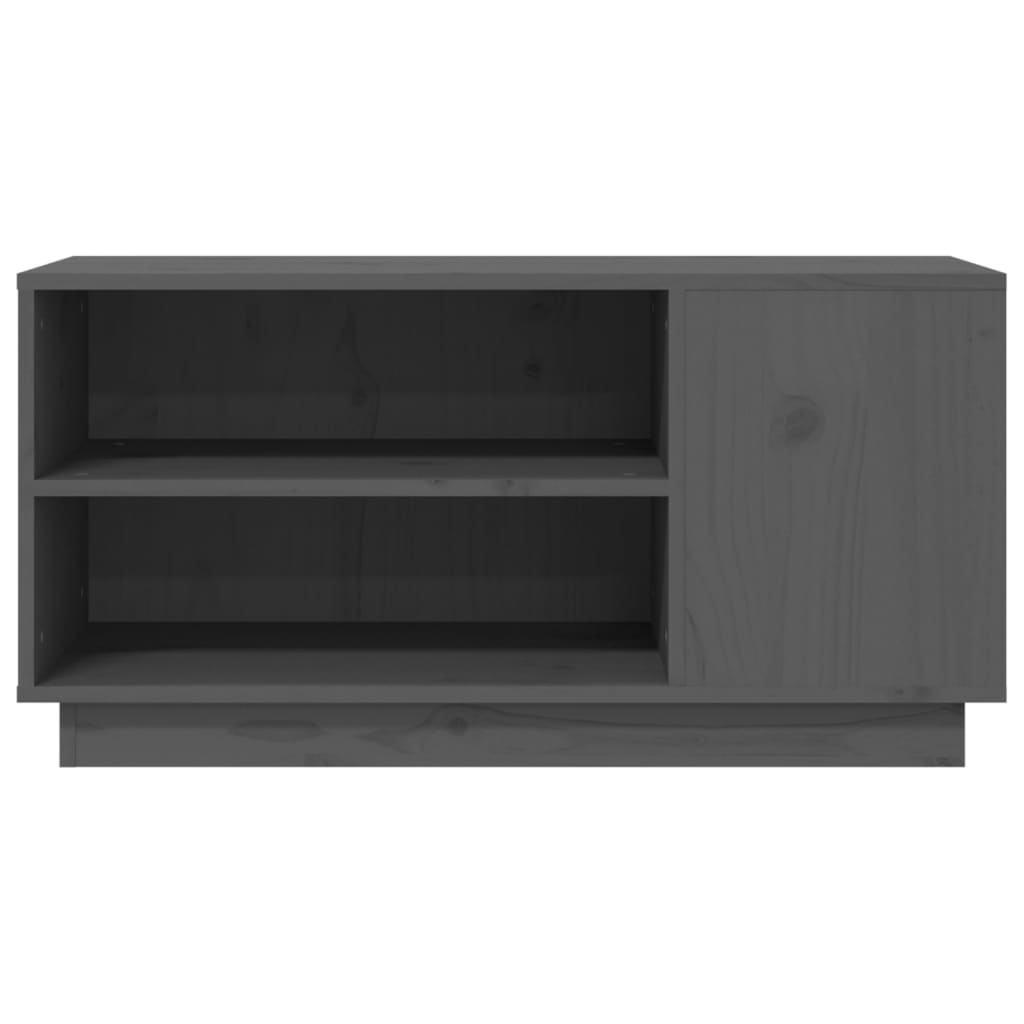 vidaXL TV Cabinet Grey 80x35x40.5 cm Solid Wood Pine