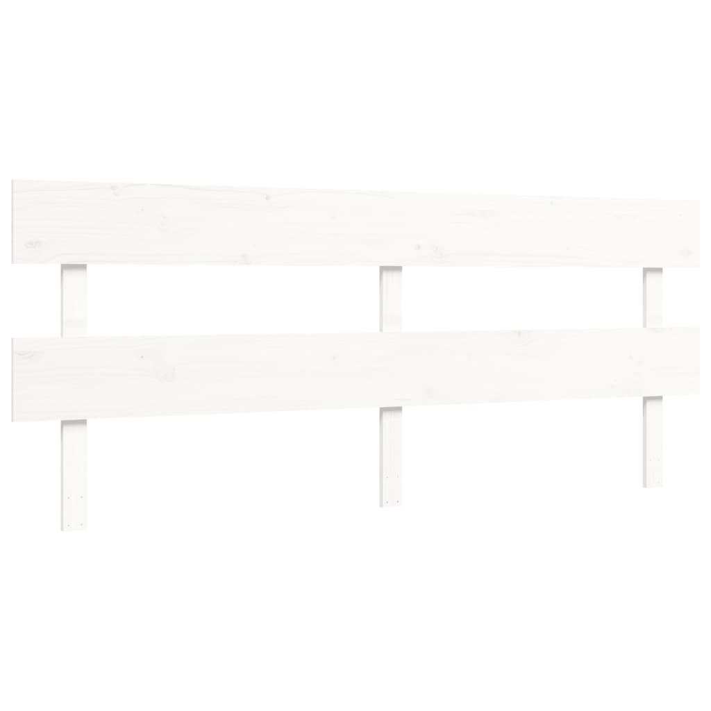 vidaXL Bed Frame without Mattress White Super King Size Solid Wood