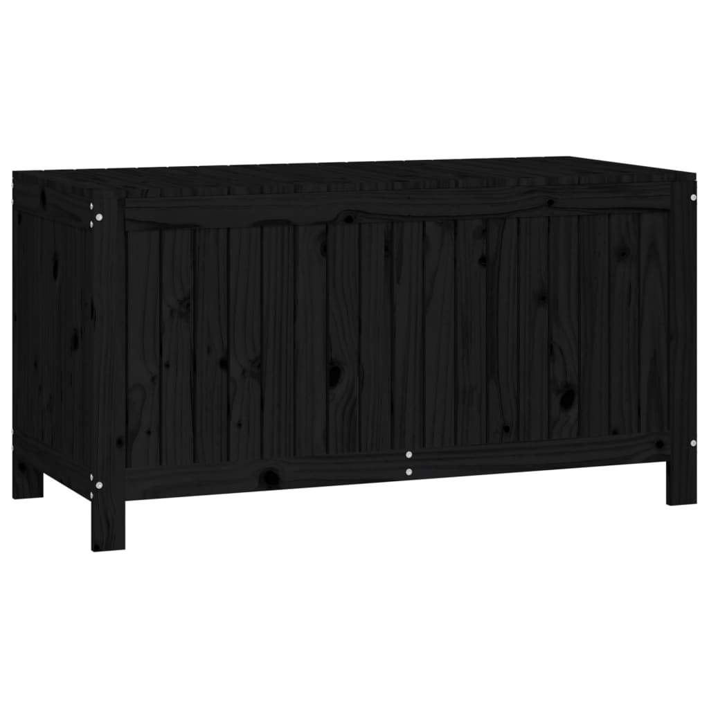vidaXL Garden Storage Box Black 121x55x64 cm Solid Wood Pine