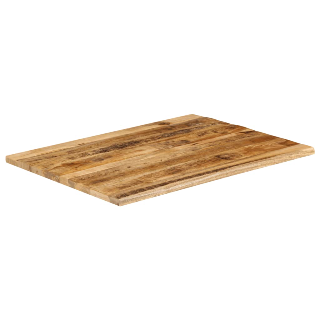 vidaXL Table Top 110x80x2.5 cm Live Edge Solid Wood Rough Mango