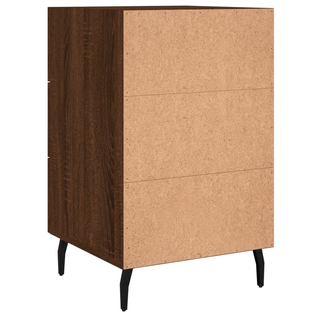 vidaXL Bedside Cabinet Brown Oak 40x40x66 cm Engineered Wood