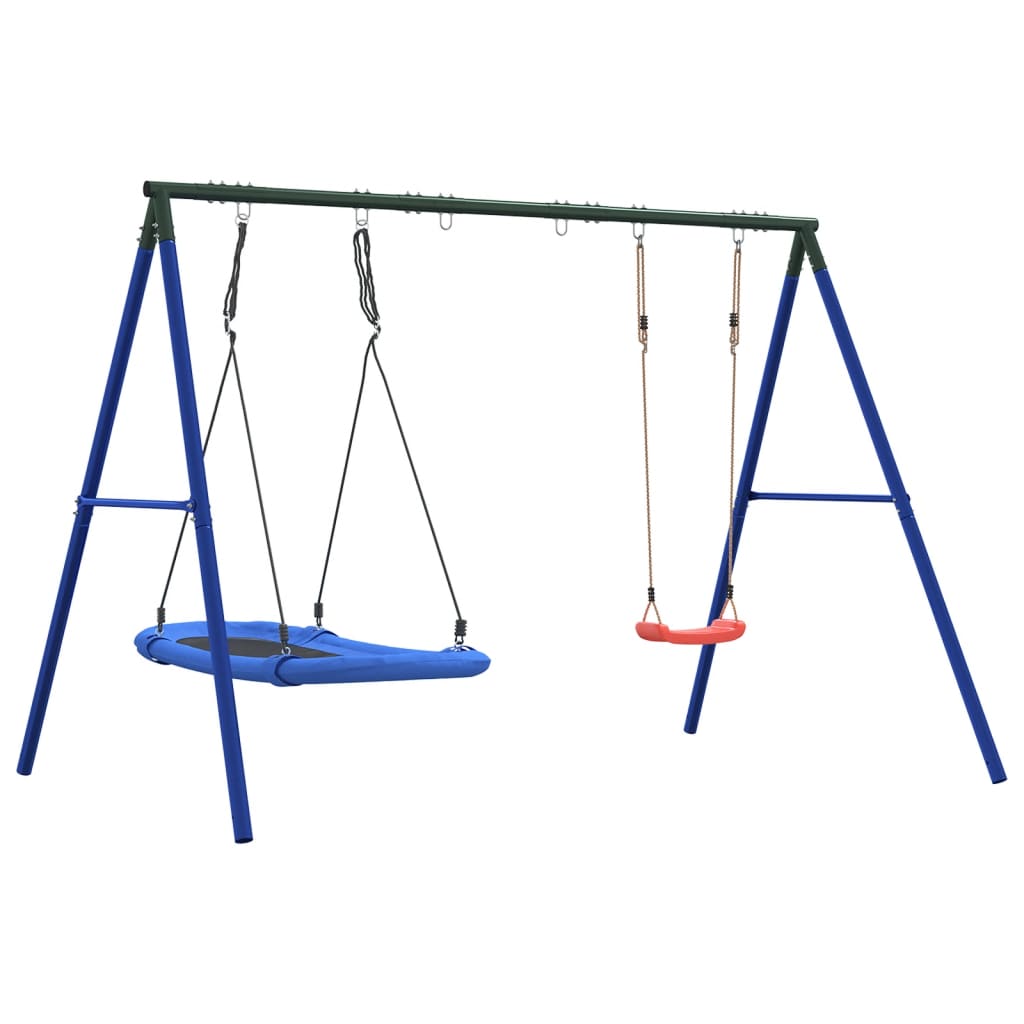 vidaXL Outdoor Swing Set with Swing and Nest Swing