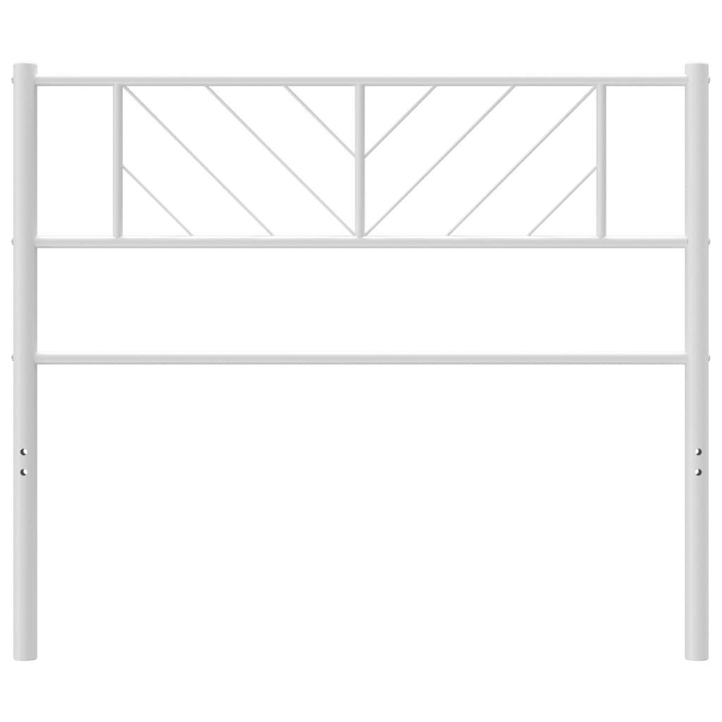 vidaXL Metal Headboard White 75 cm