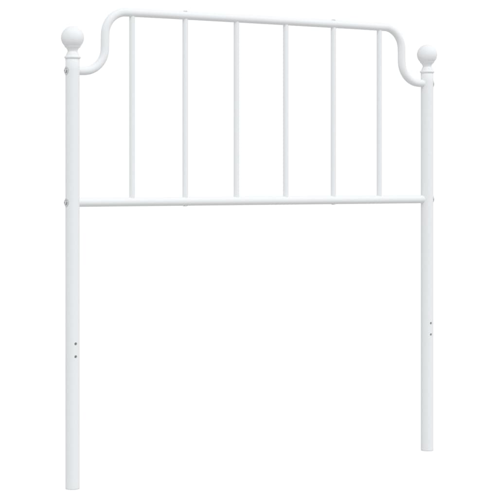 vidaXL Metal Headboard White 90 cm