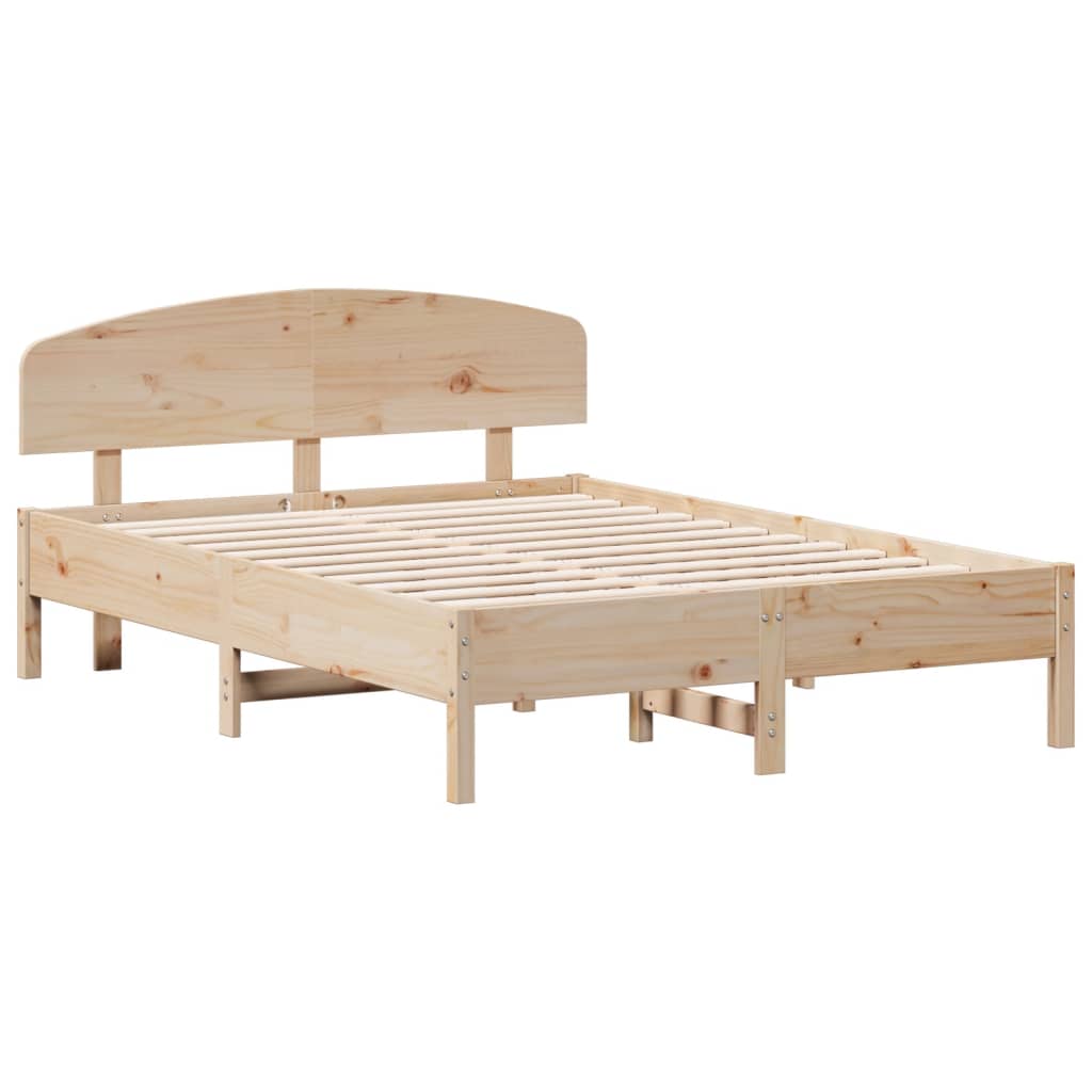 vidaXL Bed Frame without Mattress 120x190 cm Small Double Solid Wood Pine