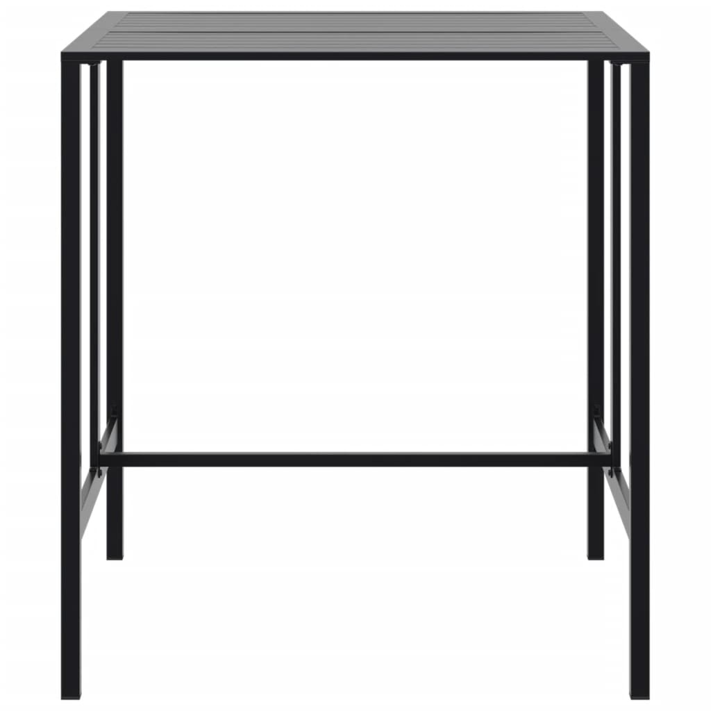 vidaXL Bar Table Black 100x100x110 cm Powder-coated Steel