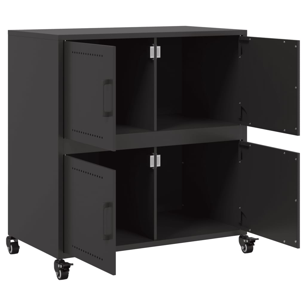 vidaXL Sideboard Black 68x39x72 cm Steel