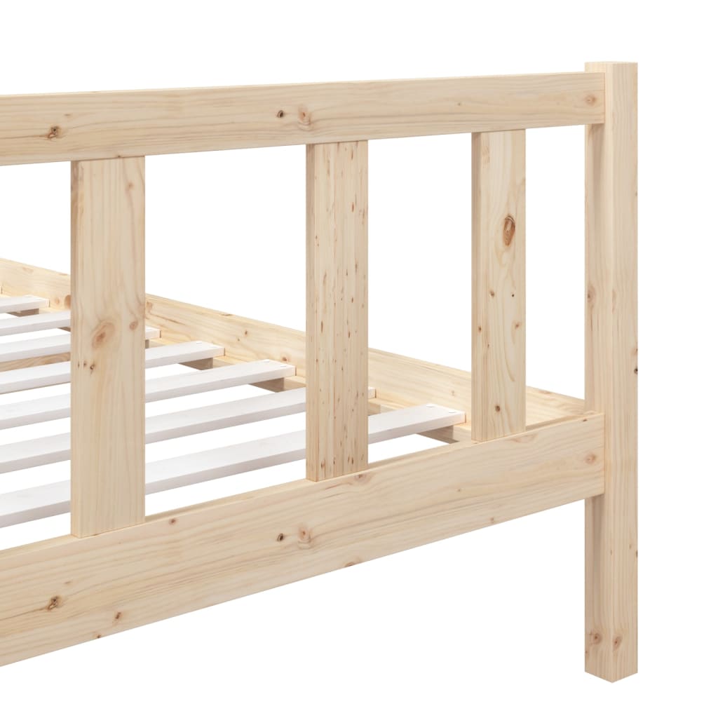 vidaXL Bed Frame without Mattress Solid Wood 90x200 cm (810067+814124)