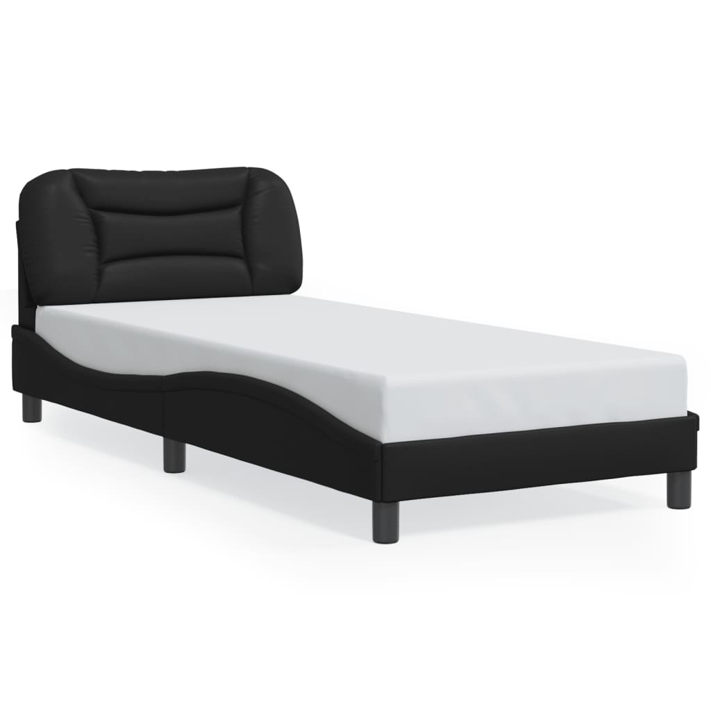 vidaXL Bed Frame with LED without Mattress Black 90x200 cm