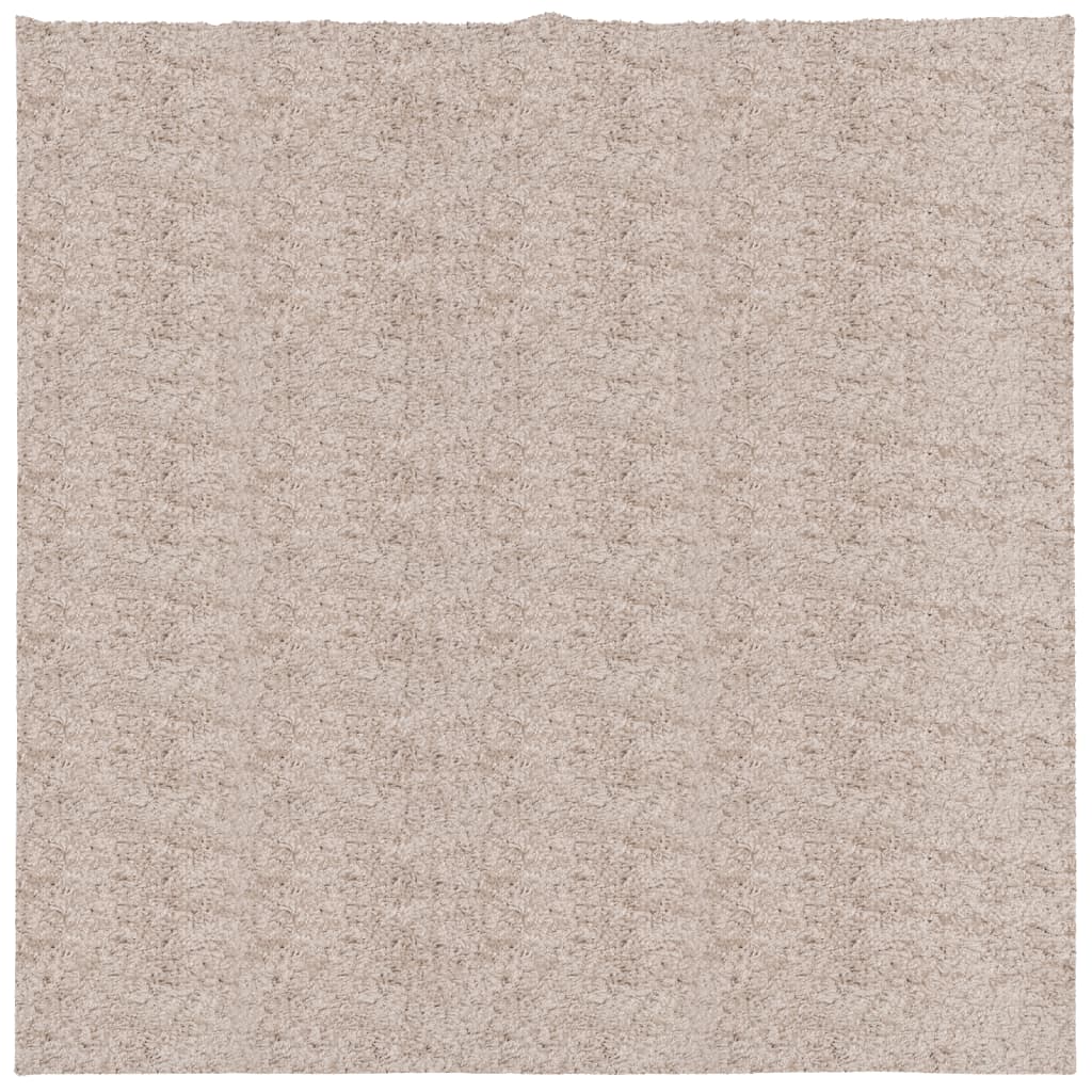 vidaXL Shaggy Rug PAMPLONA High Pile Modern Beige 160x160 cm